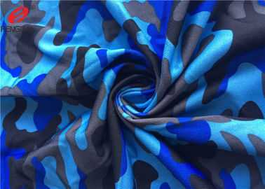 4 Way Stretch Polyester Spandex Printed Fabric Weft Knitted Fabric For  Sportswear